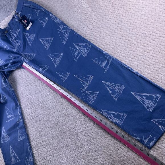 Vineyard Vines Breaker Pants All over print Blue Sail Boat Men’s 36x30 Golf NWT - Picture 10 of 16